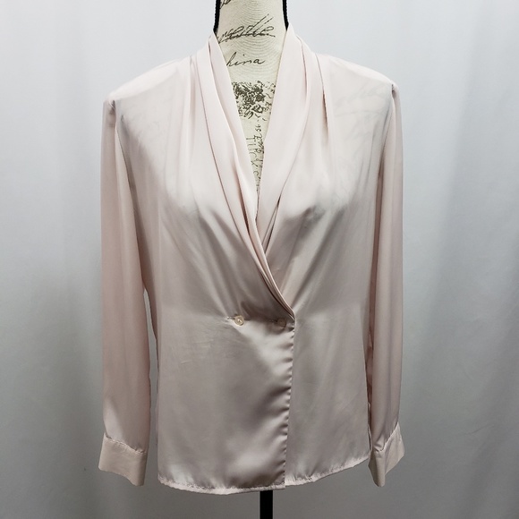 Casual Corner Tops - Vintage V-Neck Blouse Casual Corner 4